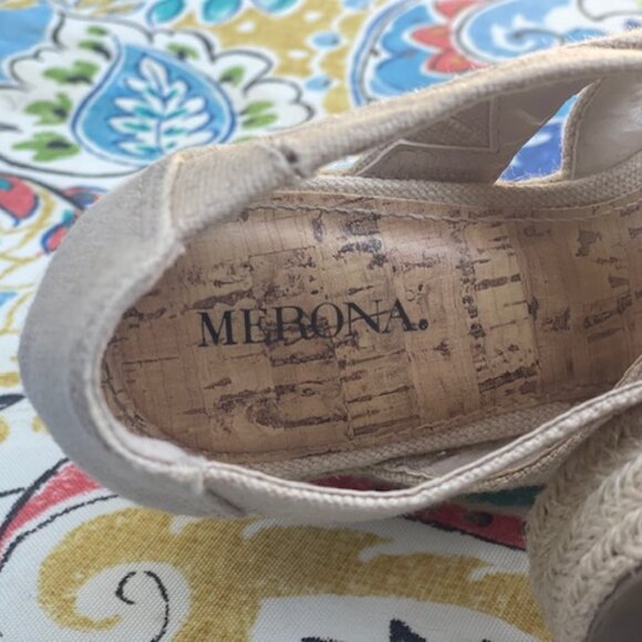 Tan Espadrille Zipper Wedge - Picture 4 of 4